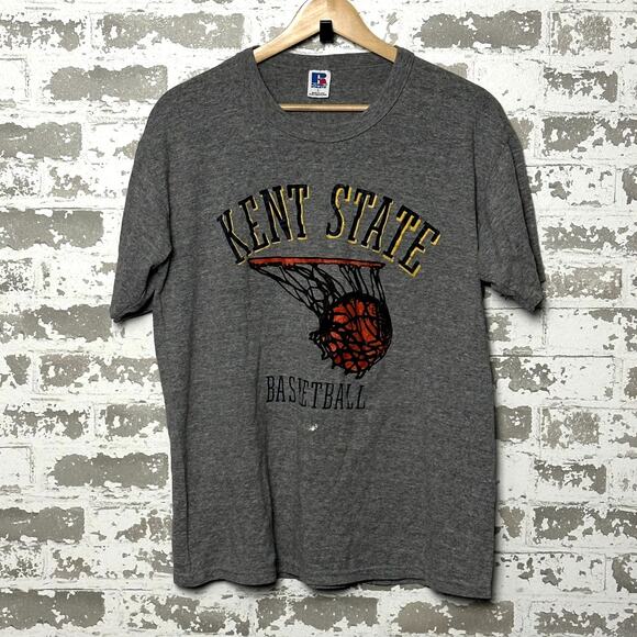 Vintage Kent State Basketball Shirt 80's Russell Athletic Size Medium - Picture 1 of 6